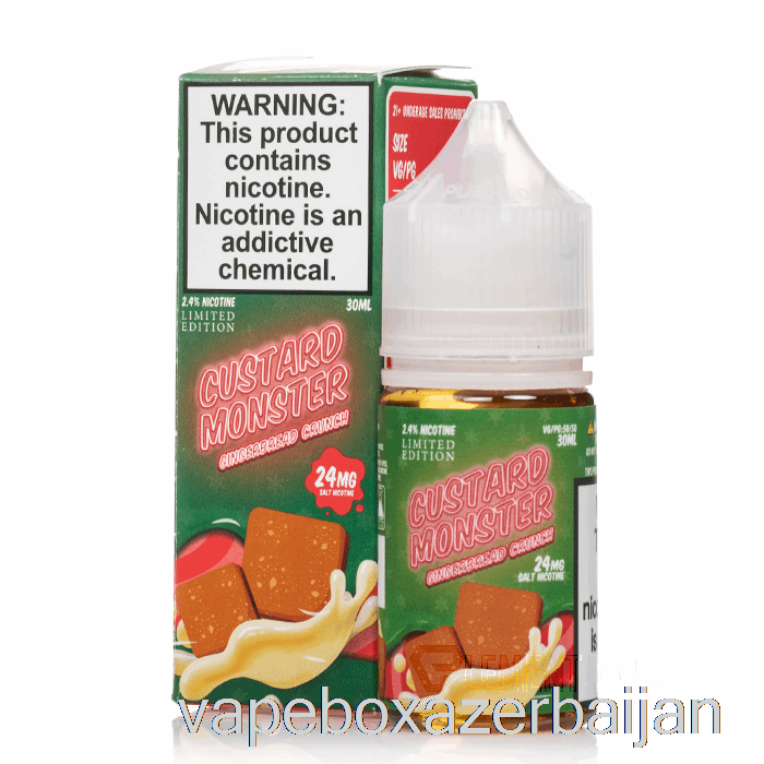 Vape Smoke Gingerbread Crunch - Custard Monster Salts - 30mL 24mg